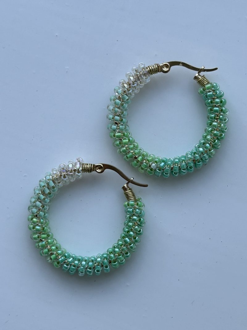 Mint Sorbet Hoops Earrings