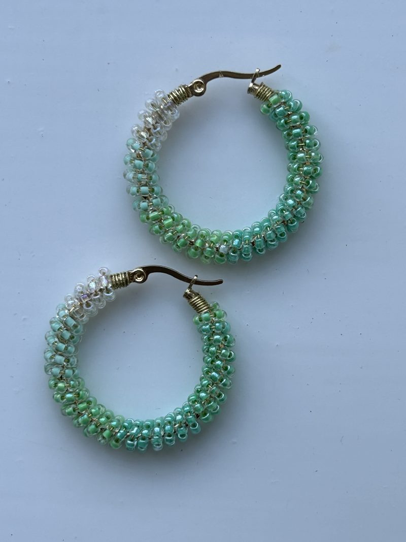 Mint Sorbet Hoops Earrings