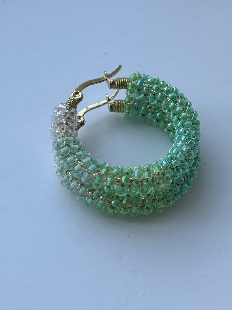 Mint Sorbet Hoops Earrings