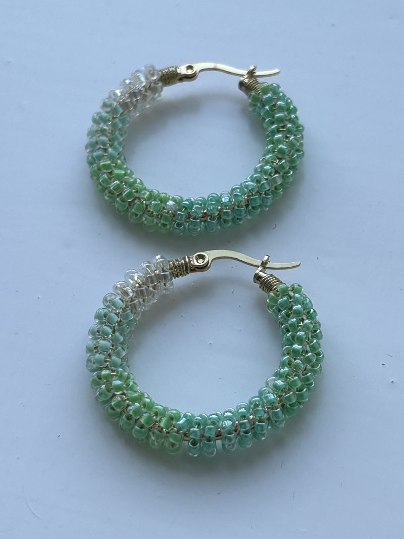 Mint Sorbet Hoops Earrings