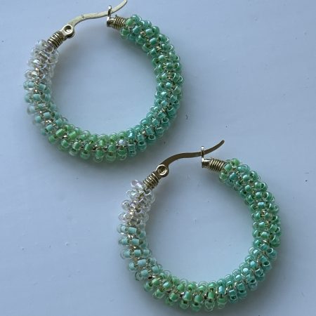 Mint Sorbet Hoops Earrings