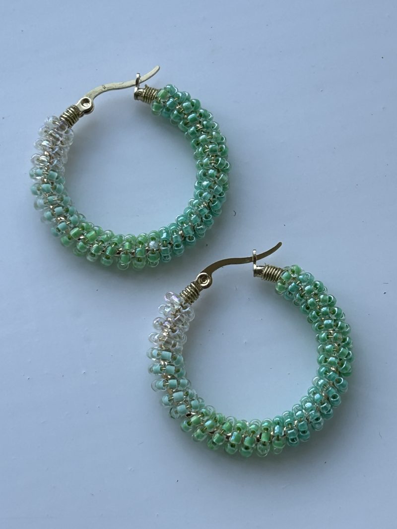 Mint Sorbet Hoops Earrings