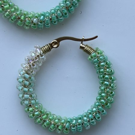 Mint Sorbet Hoops Earrings