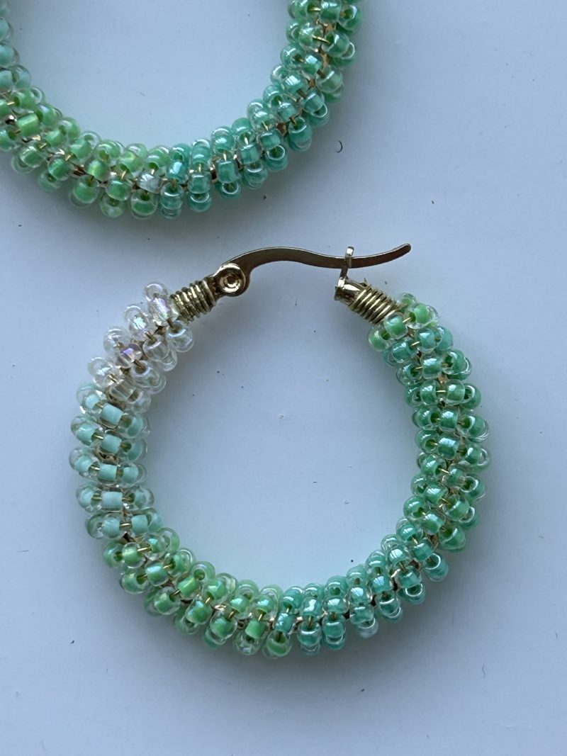 Mint Sorbet Hoops Earrings