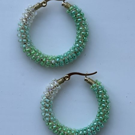 Mint Sorbet Hoops Earrings