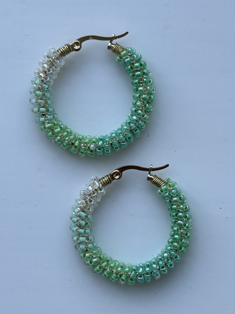 Mint Sorbet Hoops Earrings