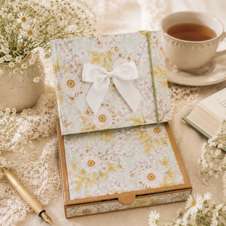 Handmade Floral Notebook - Daisy