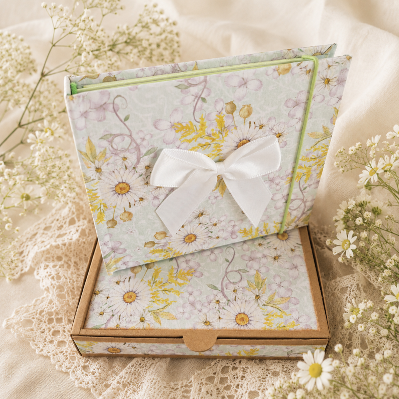 Handmade Floral Notebook - Daisy