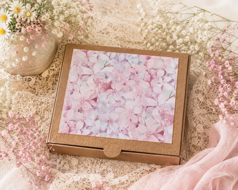 Handmade Pink Floral Notebook
