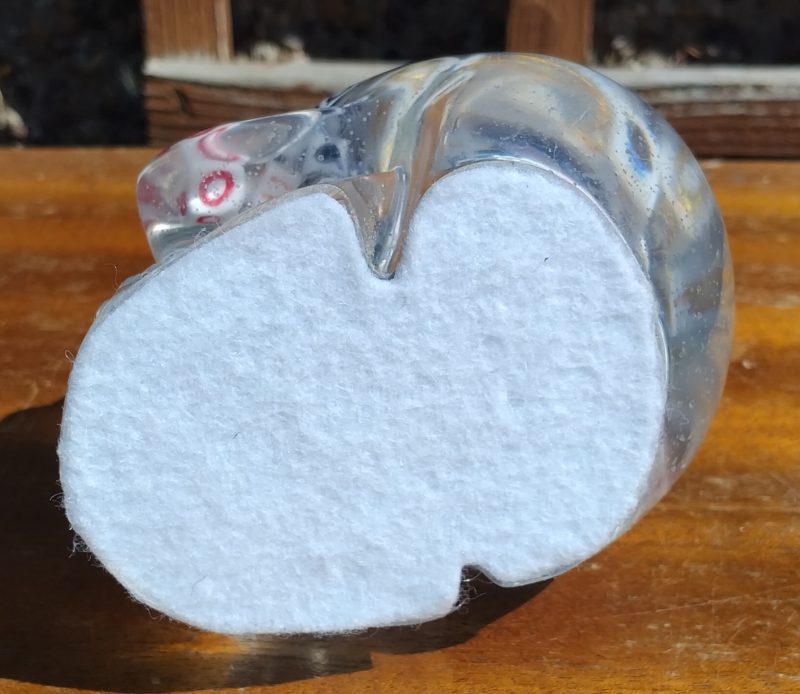 Large Resin Skull Clear with Alphabet Cubes