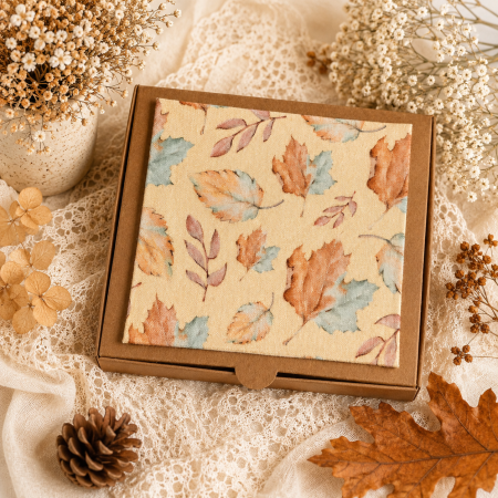 Handmade Autumn Leaves Notebook & Gift Box