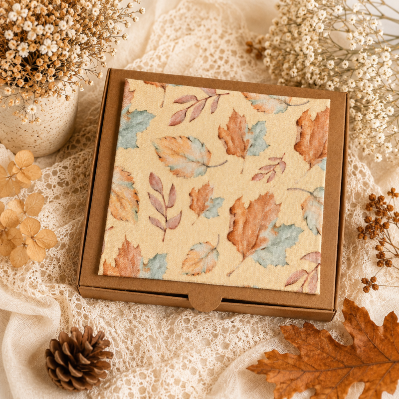 Handmade Autumn Leaves Notebook & Gift Box