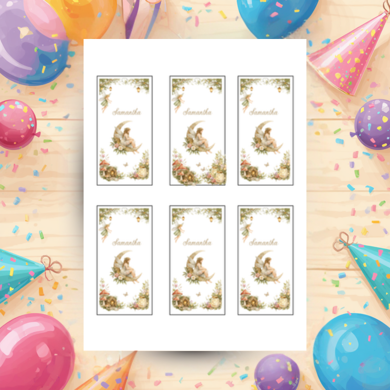 Magical Fairy Birthday Party Kit Editable Canva Bundle Instant Download