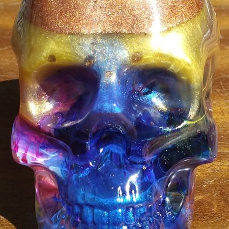 Medium Resin Multi-Coloured Skull