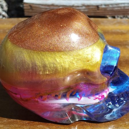 Medium Resin Multi-Coloured Skull