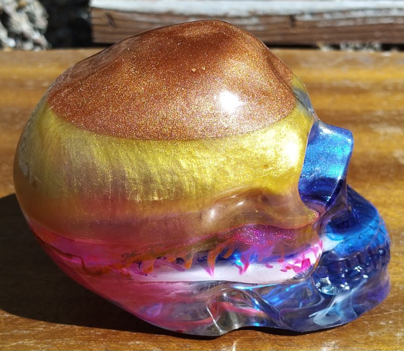 Medium Resin Multi-Coloured Skull