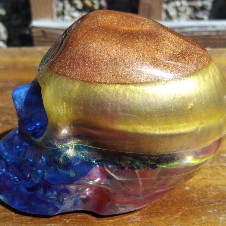 Medium Resin Multi-Coloured Skull