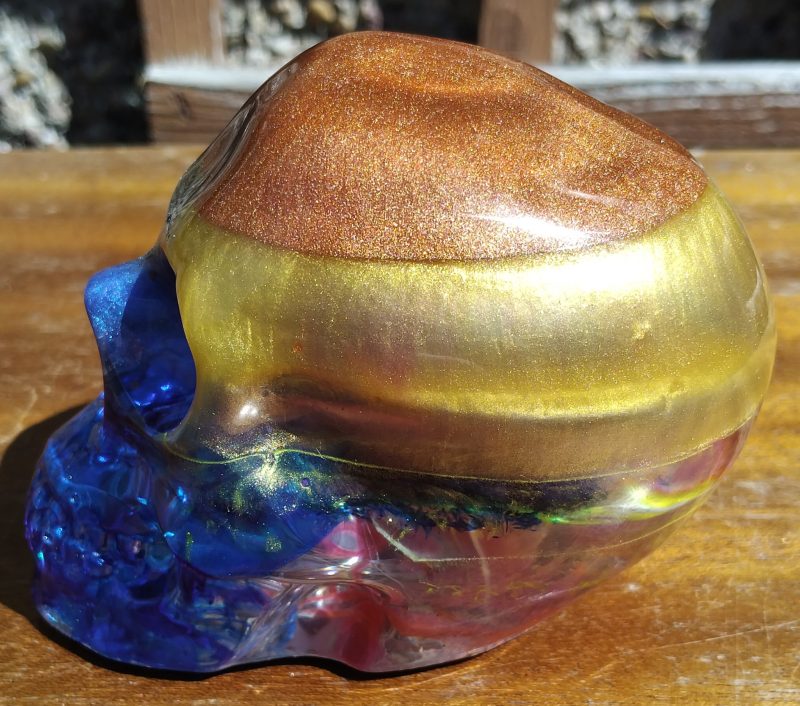 Medium Resin Multi-Coloured Skull
