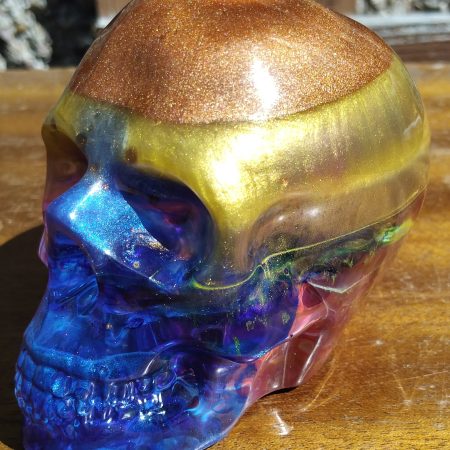 Medium Resin Multi-Coloured Skull