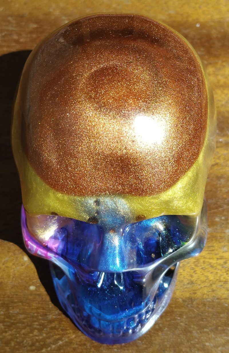 Medium Resin Multi-Coloured Skull