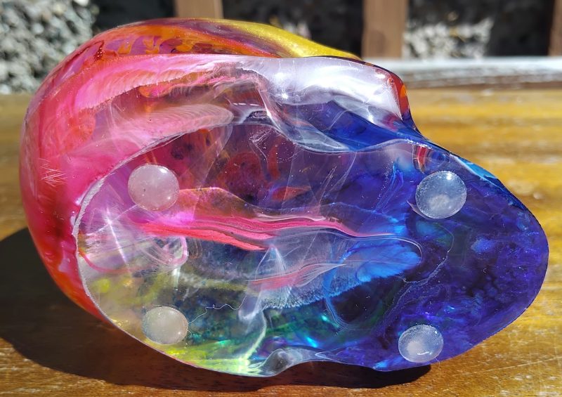 Medium Resin Multi-Coloured Skull