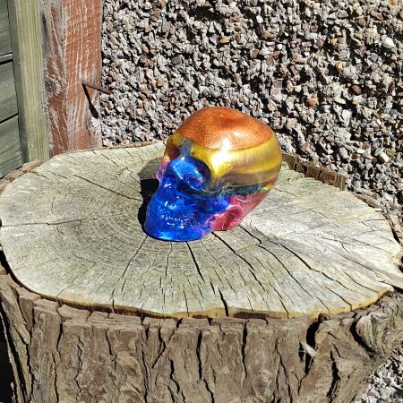 Medium Resin Multi-Coloured Skull