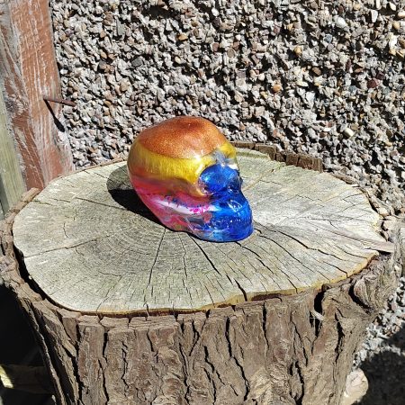 Medium Resin Multi-Coloured Skull