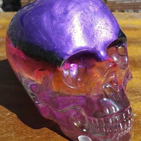 Medium Resin Multi-Coloured Skull