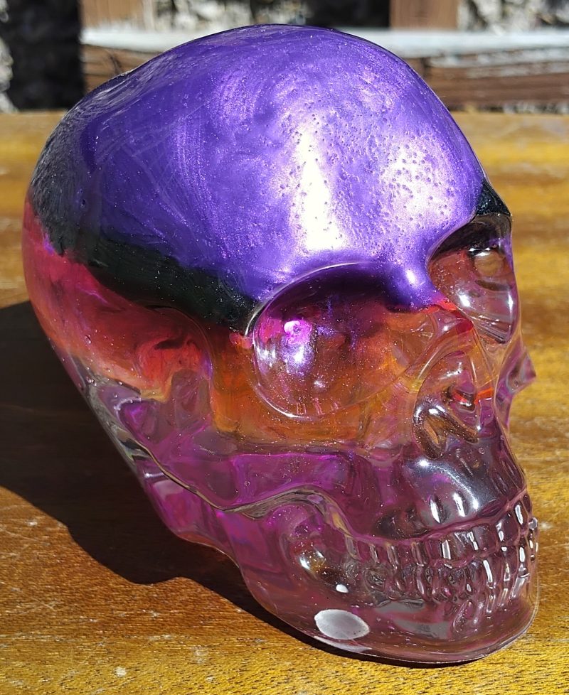 Medium Resin Multi-Coloured Skull