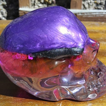 Medium Resin Multi-Coloured Skull