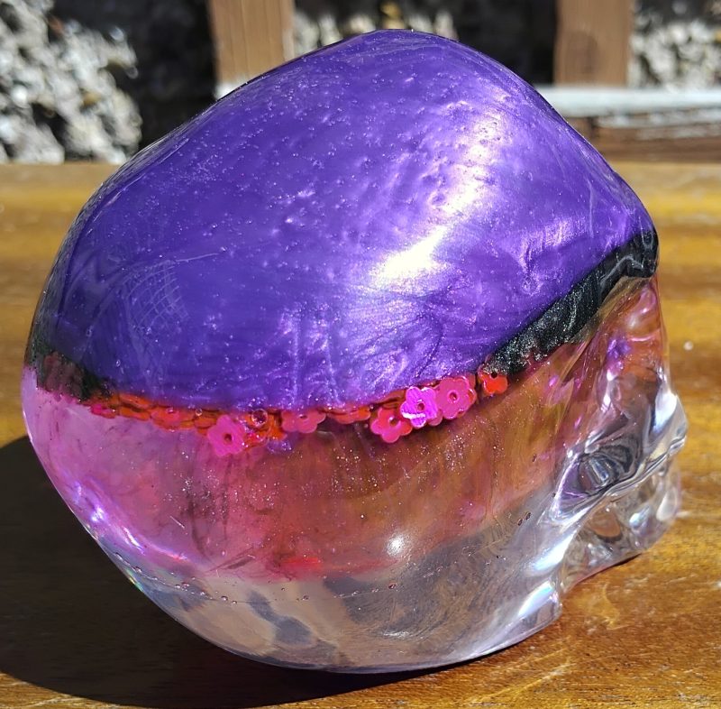 Medium Resin Multi-Coloured Skull