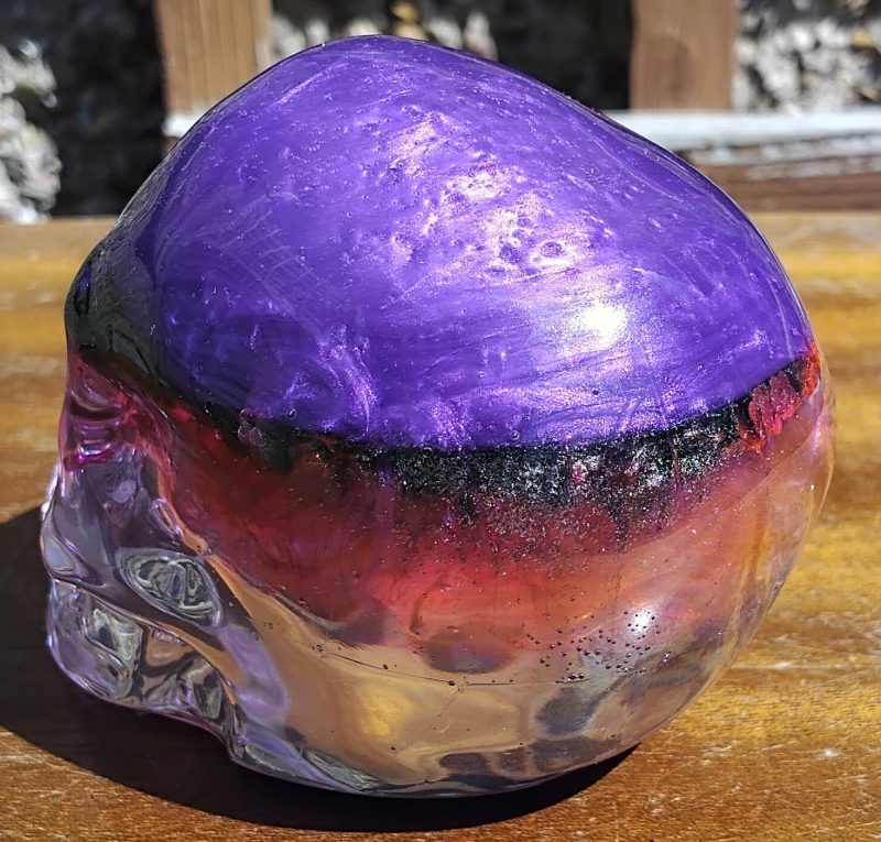 Medium Resin Multi-Coloured Skull