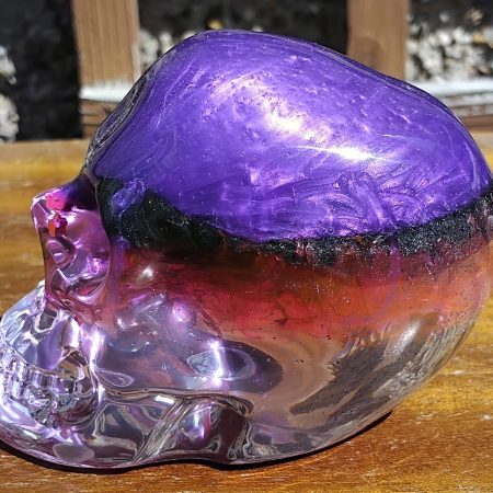 Medium Resin Multi-Coloured Skull
