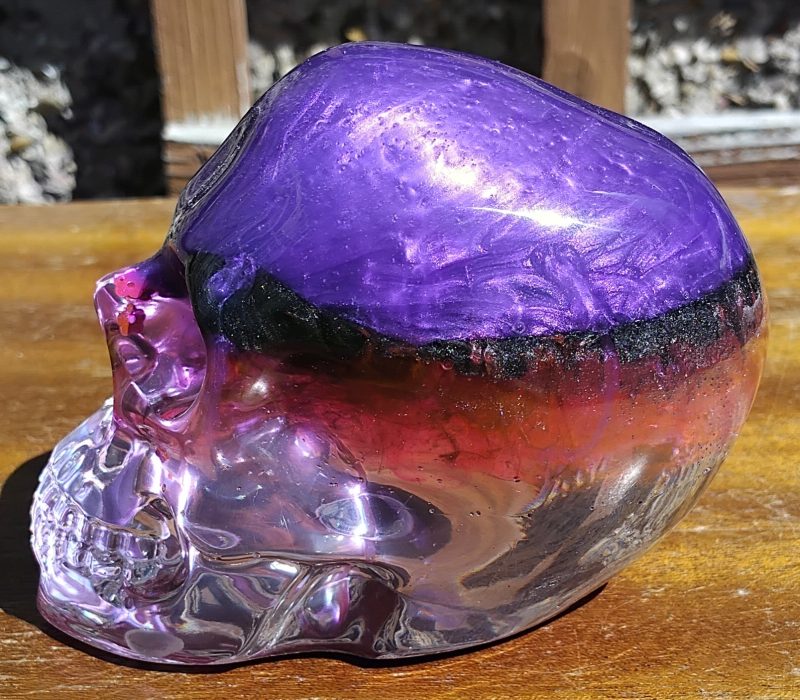 Medium Resin Multi-Coloured Skull