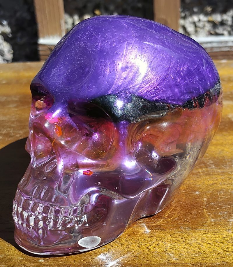 Medium Resin Multi-Coloured Skull