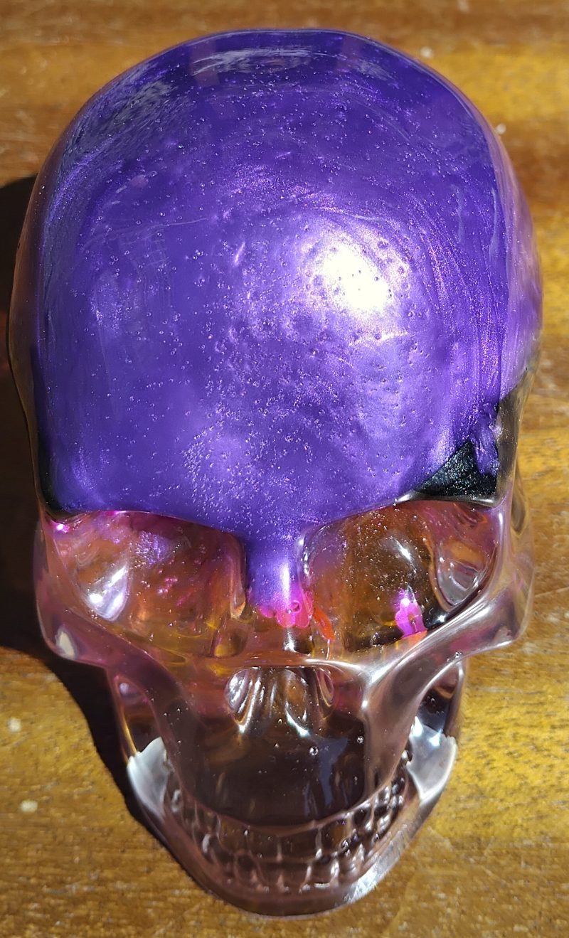 Medium Resin Multi-Coloured Skull
