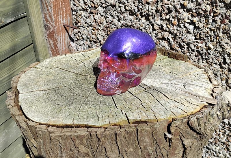 Medium Resin Multi-Coloured Skull