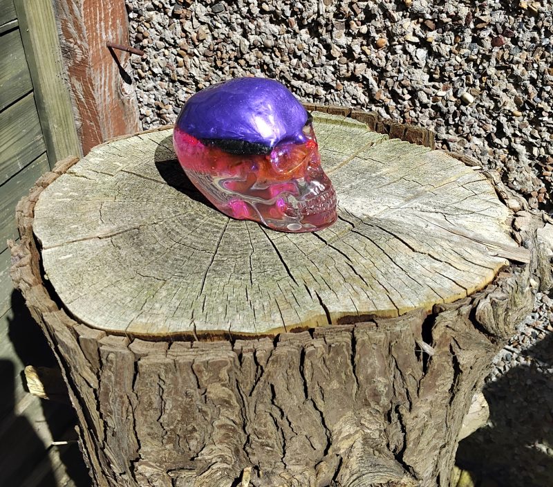 Medium Resin Multi-Coloured Skull