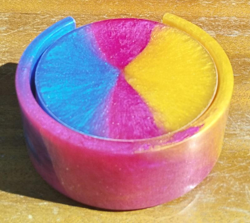 Round Resin Coasters and Holder