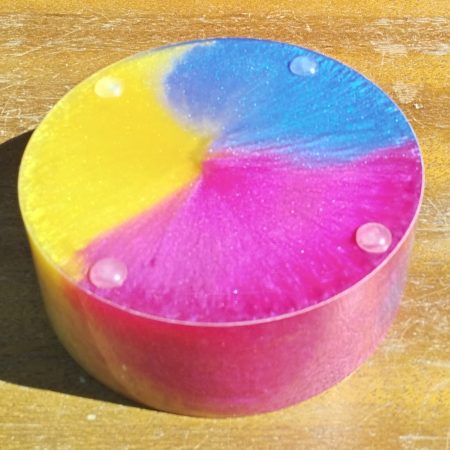 Round Resin Coasters and Holder