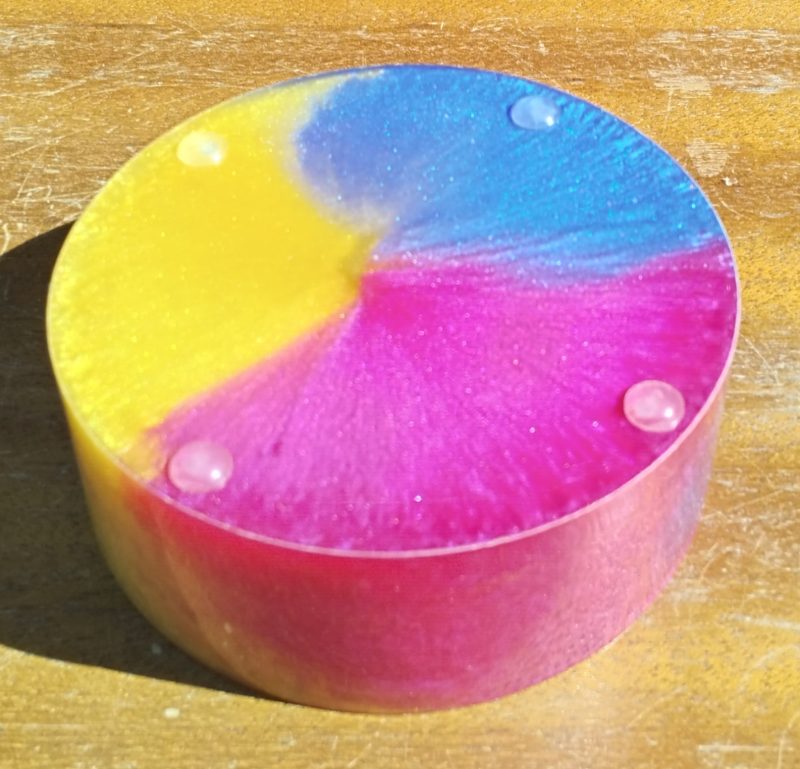Round Resin Coasters and Holder