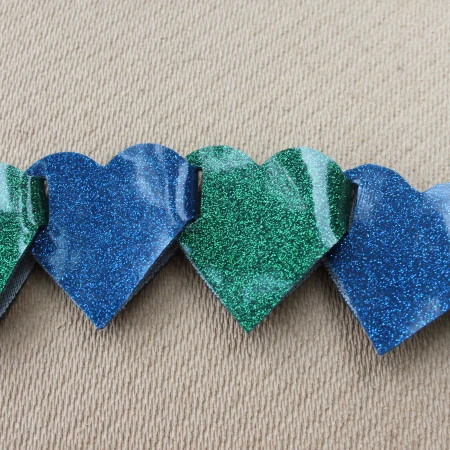 Fashion Accessory Belt with Matching Necklace and Earring Set in green and Blue Sparkle