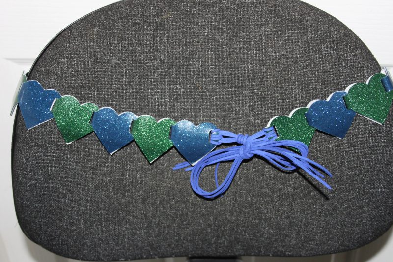 Fashion Accessory Belt with Matching Necklace and Earring Set in green and Blue Sparkle