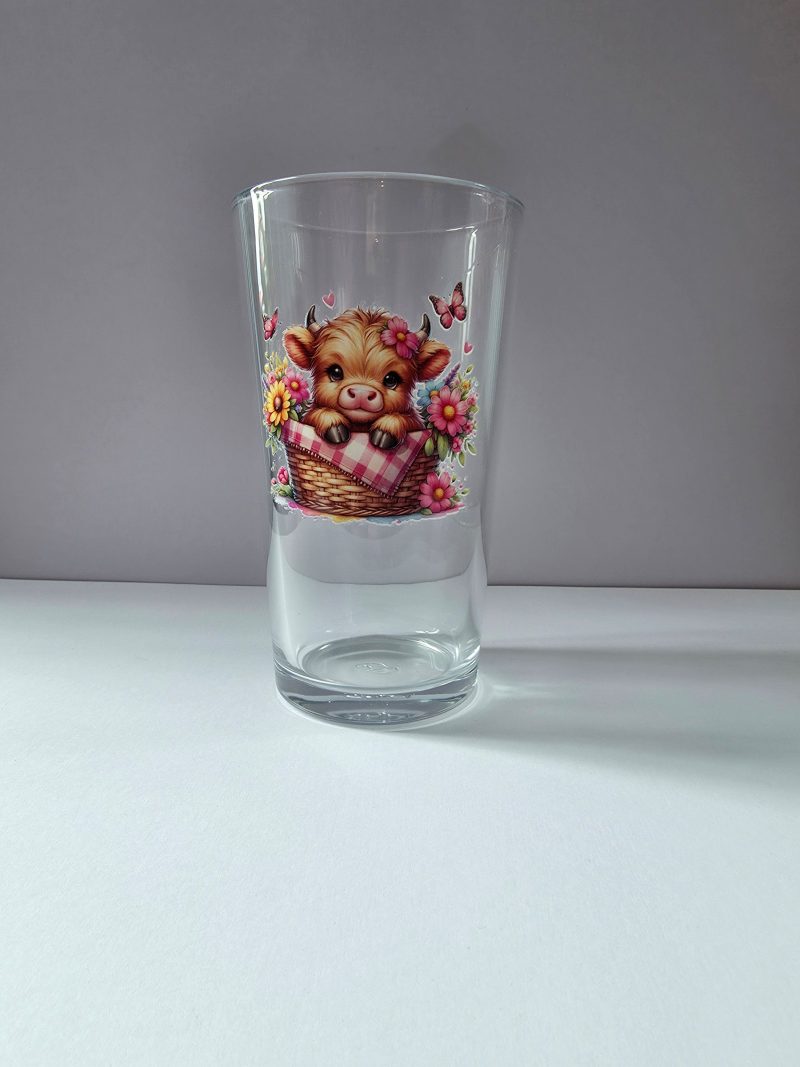 Pint glasses with designes
