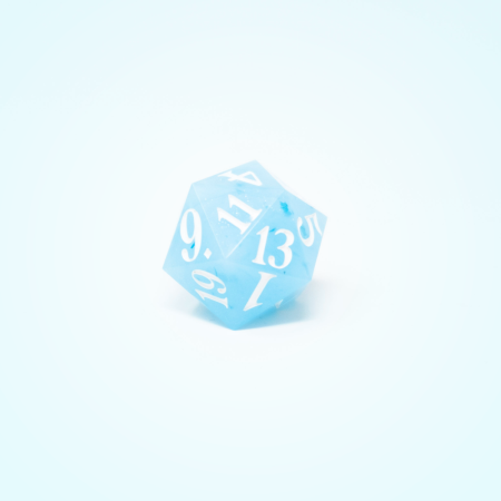 Snowfall | Handmade Resin D20 Dice for D&D & RPGs
