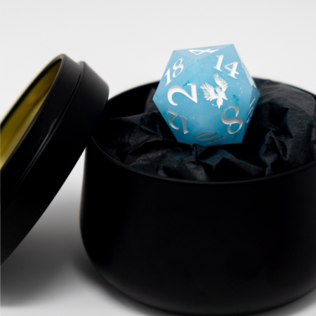 Snowfall | Handmade Resin D20 Dice for D&D & RPGs