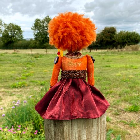 OOAK Unique Vibrant & Beaded Art Doll