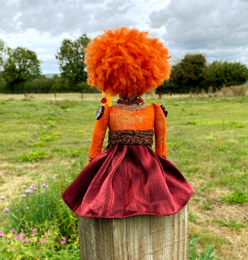 OOAK Unique Vibrant & Beaded Art Doll
