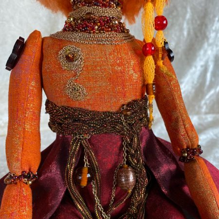 OOAK Unique Vibrant & Beaded Art Doll