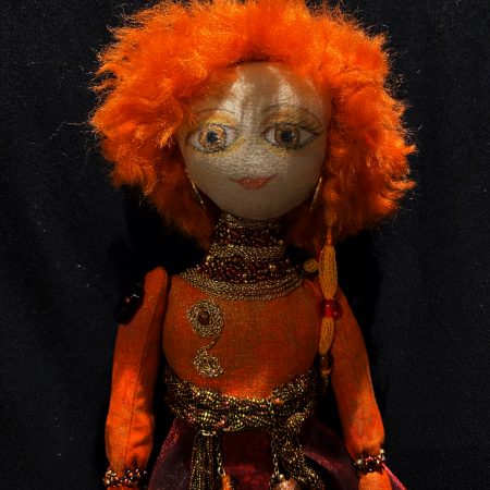 OOAK Unique Vibrant & Beaded Art Doll